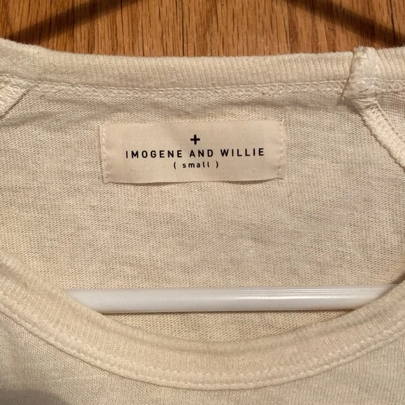Imogene + Willie the long sleeve raglan in vintage white, s - Picture 11 of 12